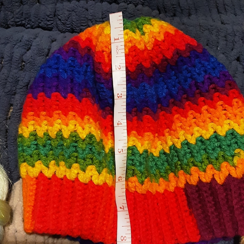 Handmade crocheted acrylic hat